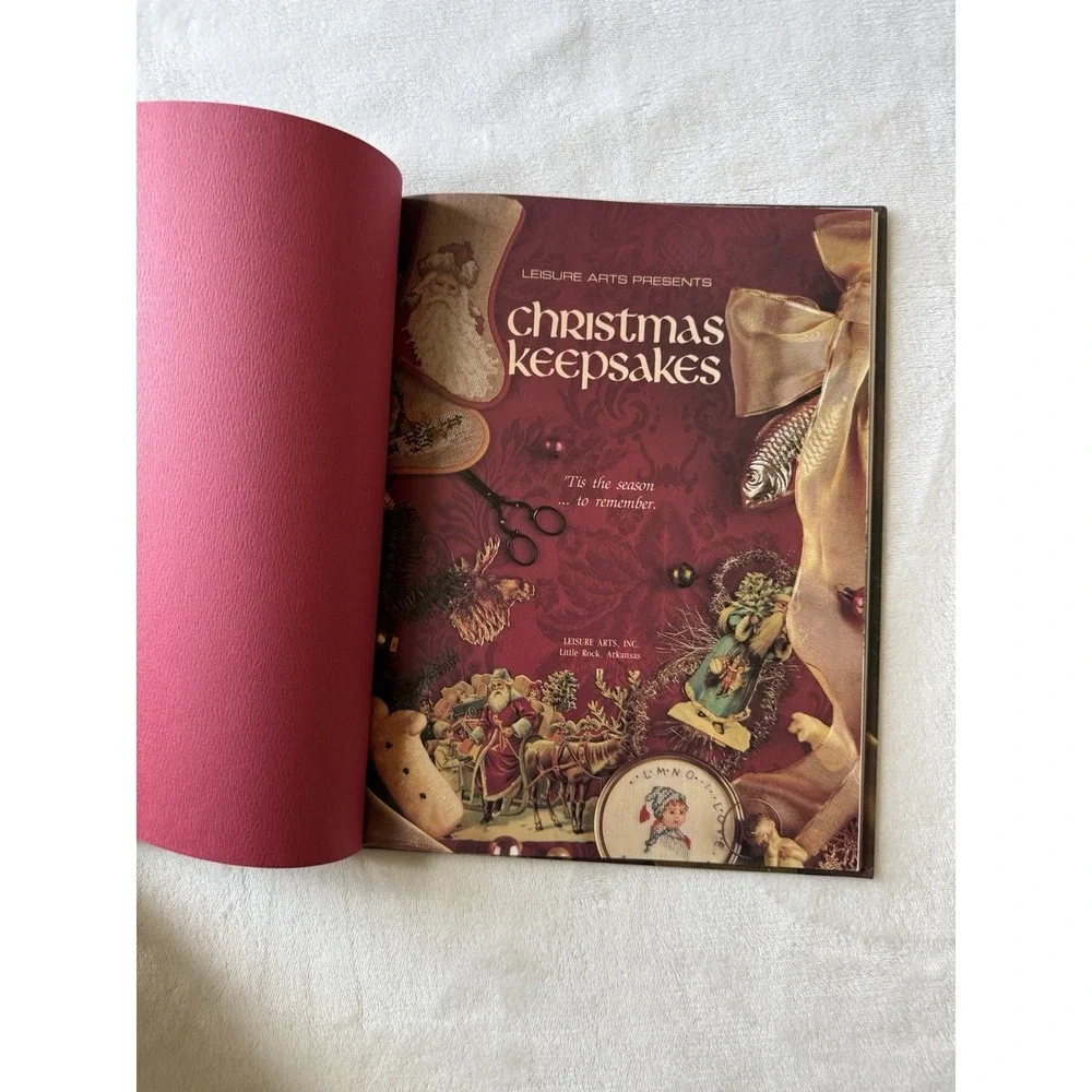 Counted Cross Stitch Hardcover Book Christmas Keepsakes